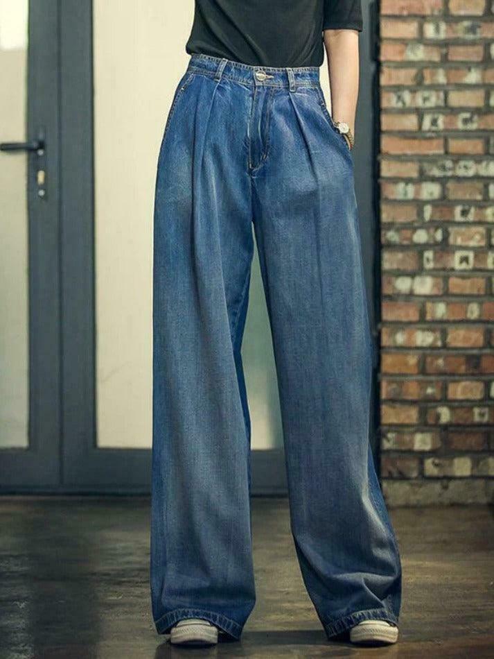 Vintage Washed Boyfriend Jeans - Y2K Aesthetic Denim for Women - Grunge Style Cargo Skirt Outfit
