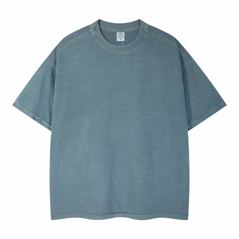 Vintage Washed Cotton Tee | Y2K Aesthetic Grunge Style | Coquette Fashion | Cute Tops & Cargo Skirt