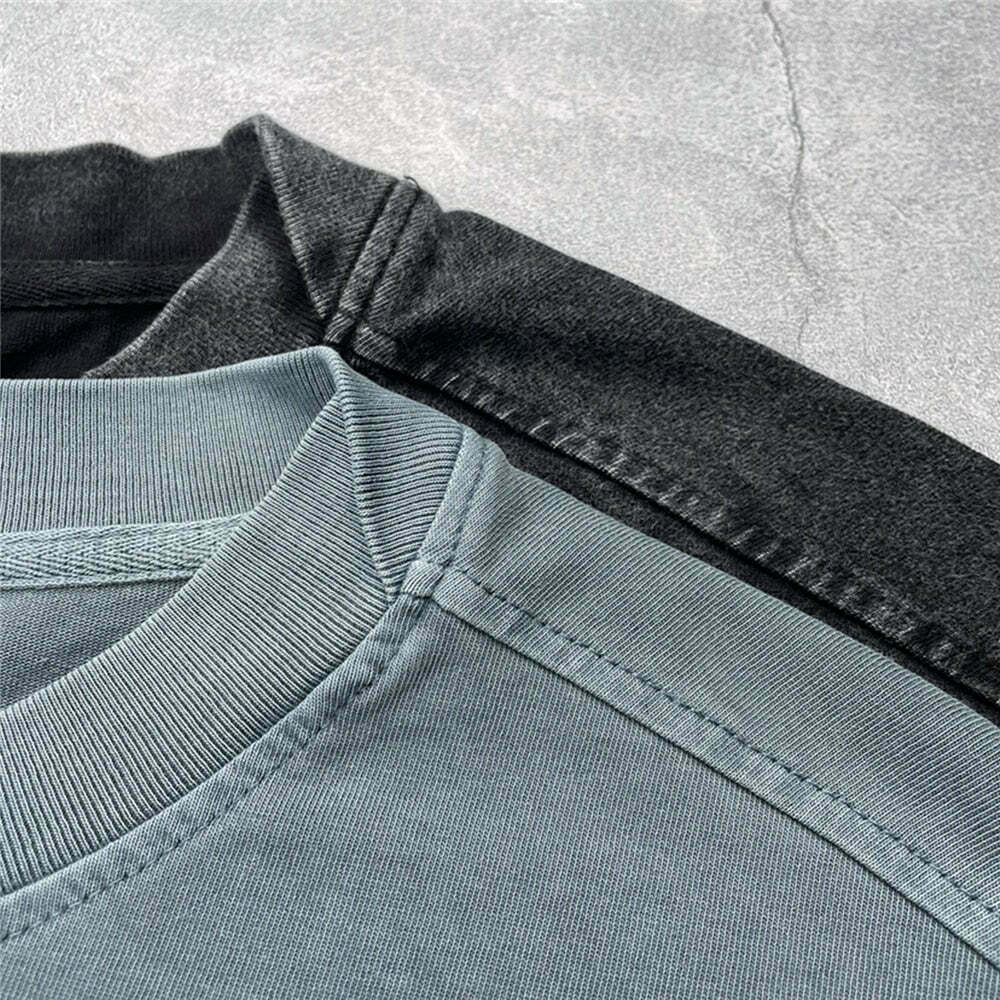 Vintage Washed Cotton Tee | Y2K Aesthetic Grunge Style | Coquette Fashion | Cute Tops & Cargo Skirt