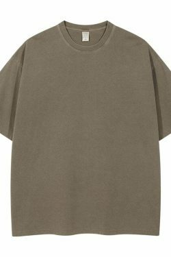 Vintage Washed Cotton Tee: Y2K Aesthetic Grunge Style Coquette Fashion Cute Tops