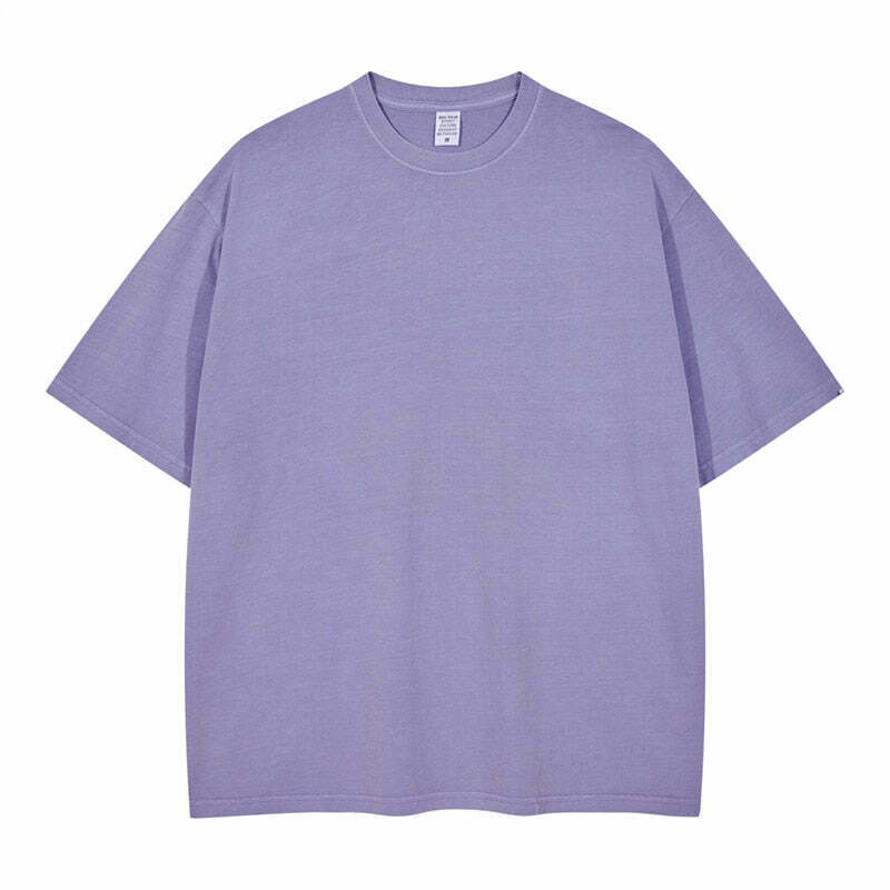 Vintage Washed Cotton Tee: Y2K Aesthetic Grunge Style Coquette Fashion Cute Tops