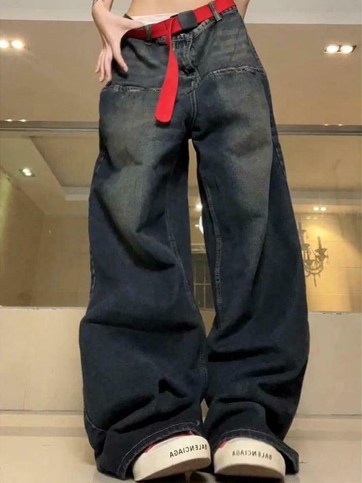 Vintage Washed Distressed Boyfriend Jeans - Y2K Fashion Staple for Women's Coquette Aesthetic