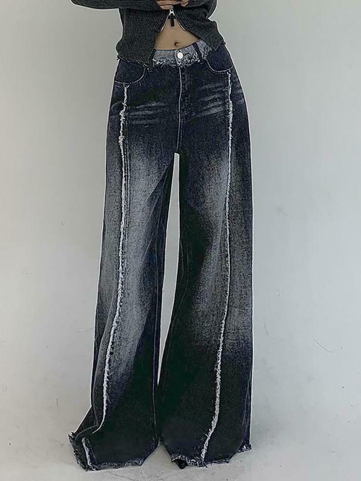 Vintage Washed Wide Leg Jeans: Y2K Fashion Staple for Women's Coquette Aesthetic Outfits