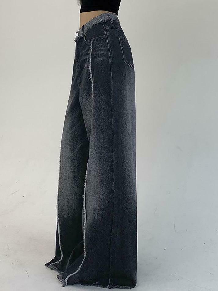 Vintage Washed Wide Leg Jeans: Y2K Fashion Staple for Women's Coquette Aesthetic Outfits