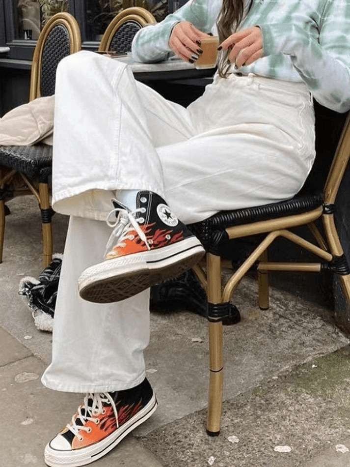 Vintage White Washed Boyfriend Jeans - Y2K Fashion Staple for Women's Grunge and Coquette Aesthetic