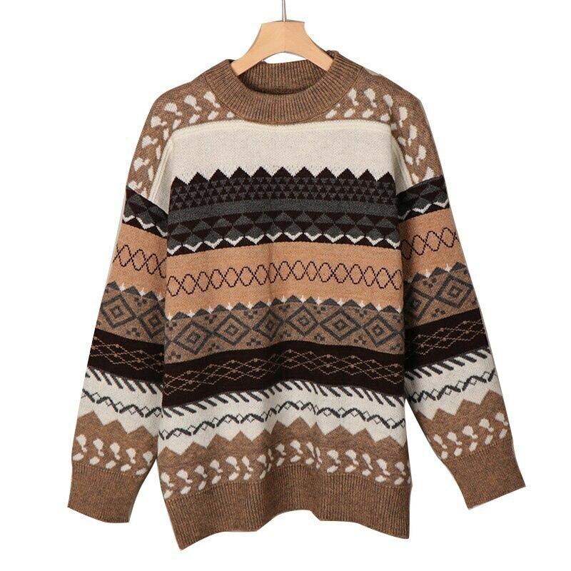 Vintage Winter Sweater: Y2K Aesthetic Coquette Style with Grunge Flair and Pastel Goth Vibes