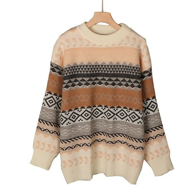 Vintage Winter Sweater: Y2K Aesthetic Coquette Style with Grunge Flair and Pastel Goth Vibes
