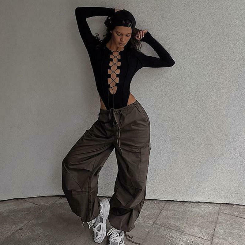 Vintage Y2K Aesthetic Cargo Skirt with Coquette Style - Grunge Vibes, Cute
