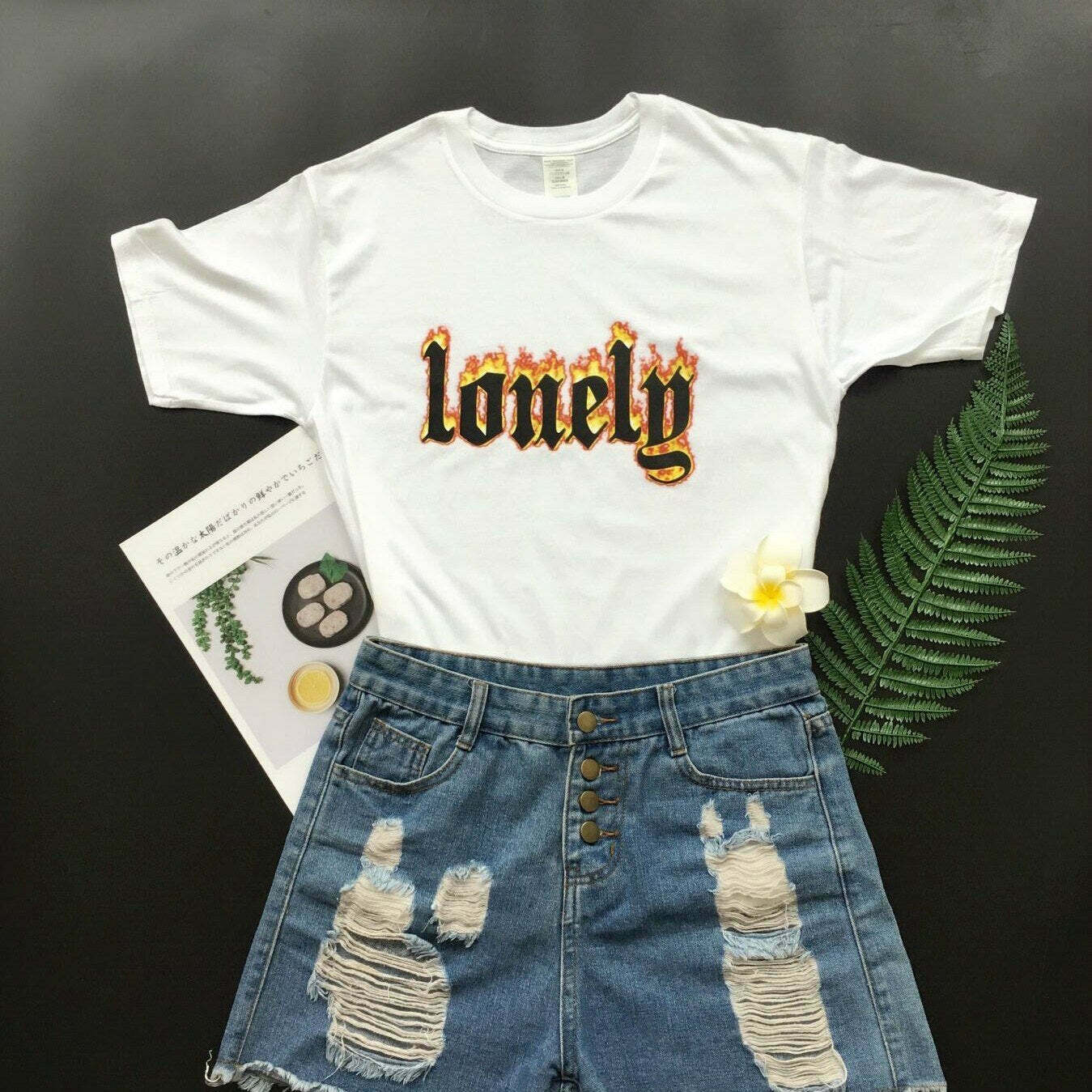 Vintage Y2K Aesthetic Lonely Unisex T-Shirt - Coquette & Grunge Style Fashion