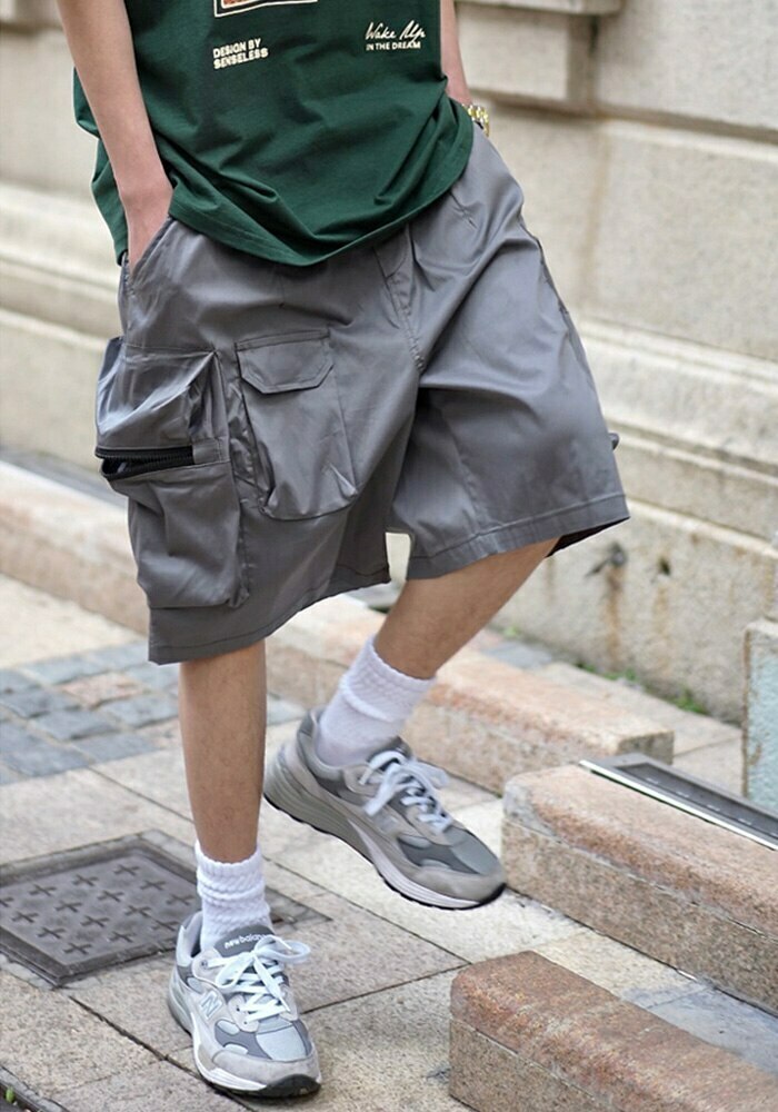 Vintage Y2K Aesthetic Parachute Cargo Shorts for Women - Coquette Style Grunge Fashion