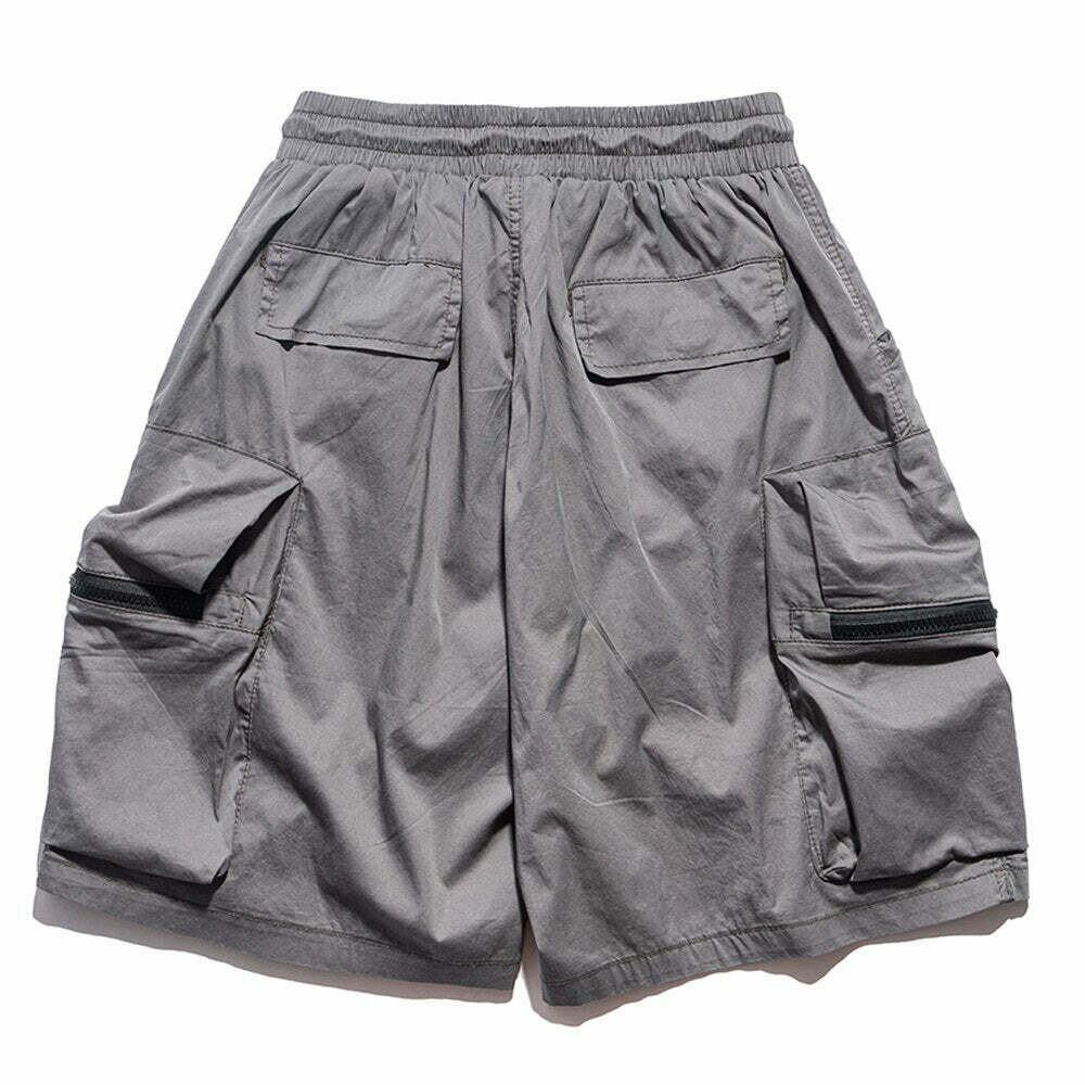 Vintage Y2K Aesthetic Parachute Cargo Shorts for Women - Coquette Style Grunge Fashion