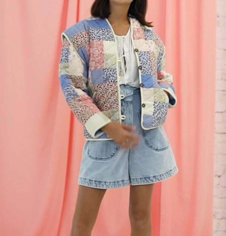 Vintage Y2K Aesthetic Printed Cotton Coat/Vest Jacket for Women - Coquette Grunge Fashion