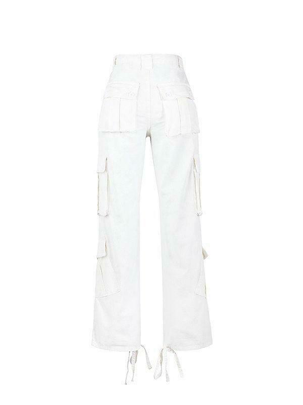 Vintage Y2K Cargo Jeans: Coquette Aesthetic Grunge Style for Women