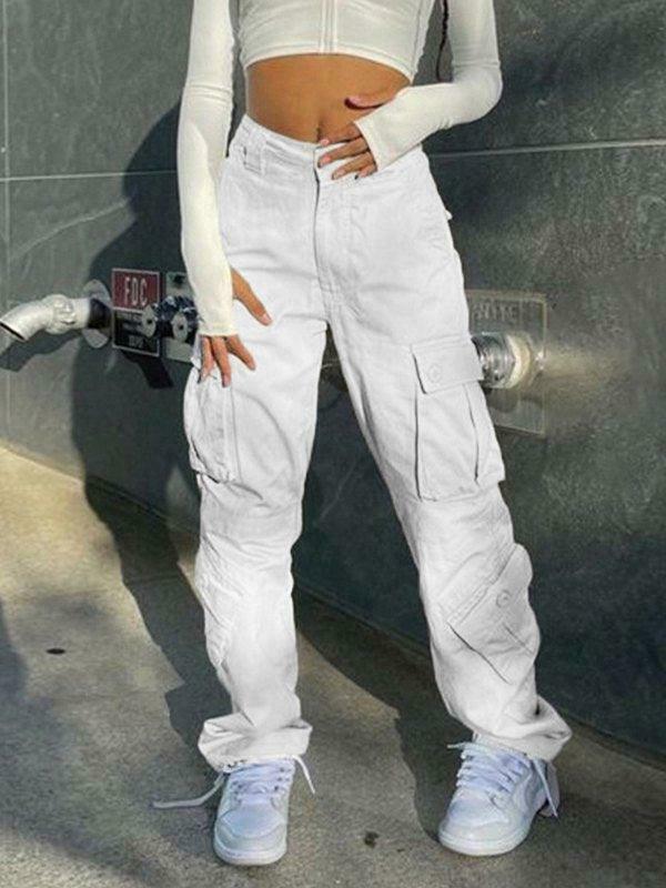 Vintage Y2K Cargo Jeans: Coquette Aesthetic Grunge Style for Women