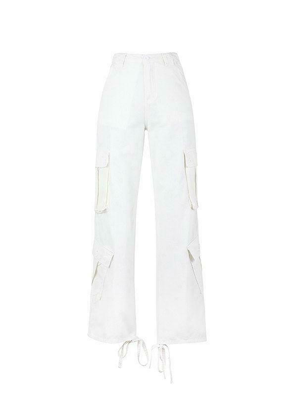 Vintage Y2K Cargo Jeans: Coquette Aesthetic Grunge Style for Women