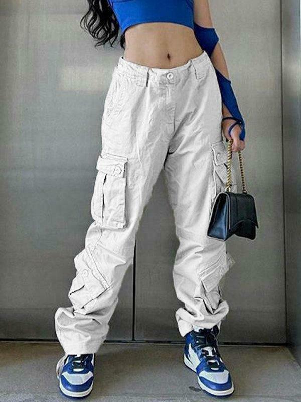 Vintage Y2K Cargo Jeans: Coquette Aesthetic Grunge Style for Women