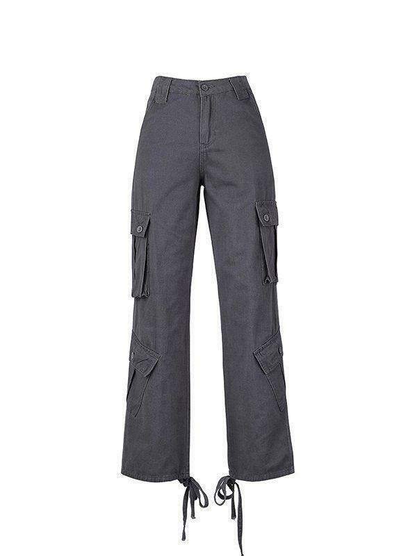 Vintage Y2K Cargo Jeans: Coquette Aesthetic Grunge Style for Women