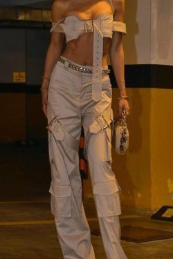 Vintage Y2K Fashion: Coquette Aesthetic Cargo Skirt & Grunge Hoodie