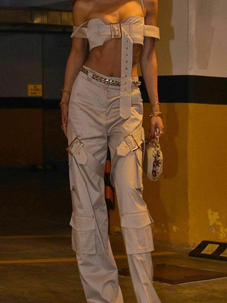 Vintage Y2K Fashion: Coquette Aesthetic Cargo Skirt & Grunge Hoodie