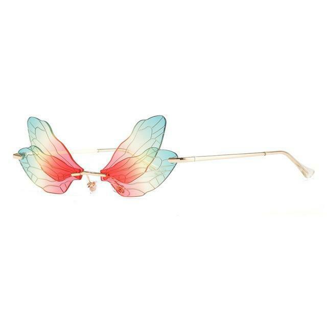Vintage Y2K Fashion: Coquette Aesthetic Cargo Skirt & Wings Sunglasses