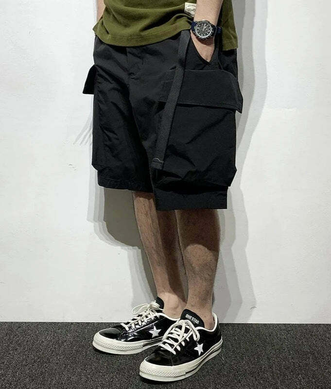 Vintage Y2K Style Cargo Skirt with Multiple Pockets - Grunge Aesthetic Women's Fashion