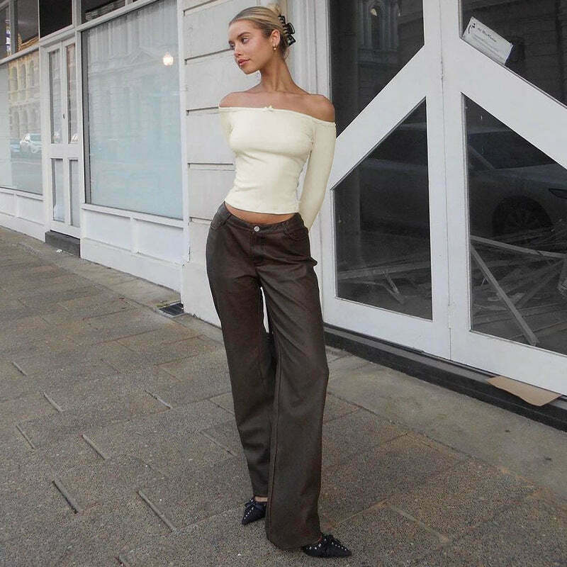 Vintage Y2K Style Off-Shoulder Top: Coquette Aesthetic, Grunge & Pastel Goth