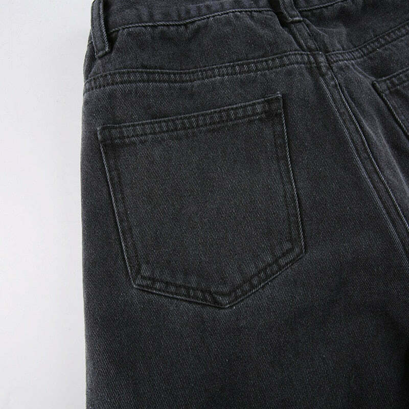 Vintage Y2K Style: Ripped Baggy Jeans - Coquette Aesthetic, Grunge Vibes, Pastel Goth