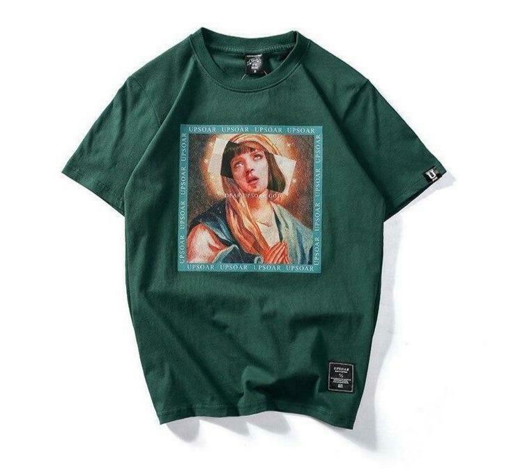 Virgin Mary x Pulp Fiction Print Tee - Y2K Aesthetic Grunge Style Coquette Fashion