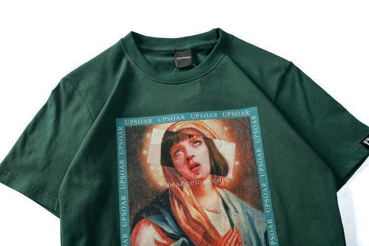 Virgin Mary x Pulp Fiction Print Tee - Y2K Aesthetic Grunge Style Coquette Fashion
