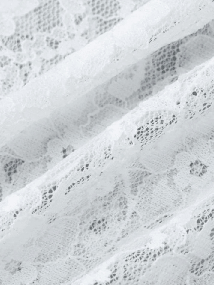 White Sheer Lace Crop Cami: Y2K Fashion Coquette Aesthetic - Grunge Style Cute Tops for Women