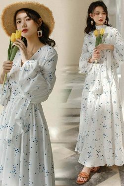 Whitney Boho Beach Maxi Dress - Y2K Fashion - Coquette Aesthetic with Grunge & Pastel Goth Vibes