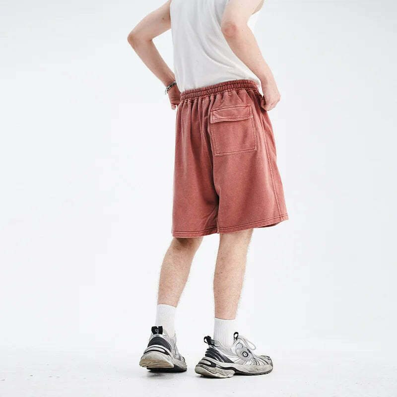 Y2K Acid Wash Jogger Shorts: Coquette Aesthetic Grunge Style Cargo Skirt Fashion