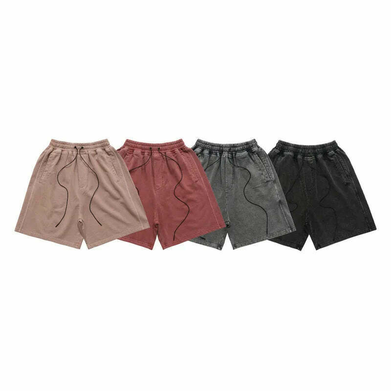 Y2K Acid Wash Jogger Shorts: Coquette Aesthetic Grunge Style Cargo Skirt Fashion