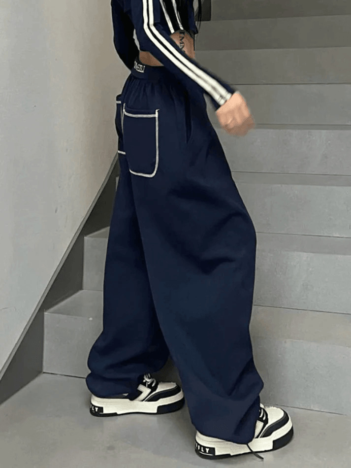 Y2K Aesthetic Alphabet Waist Sweatpants - Coquette & Grunge Style Cargo Skirt