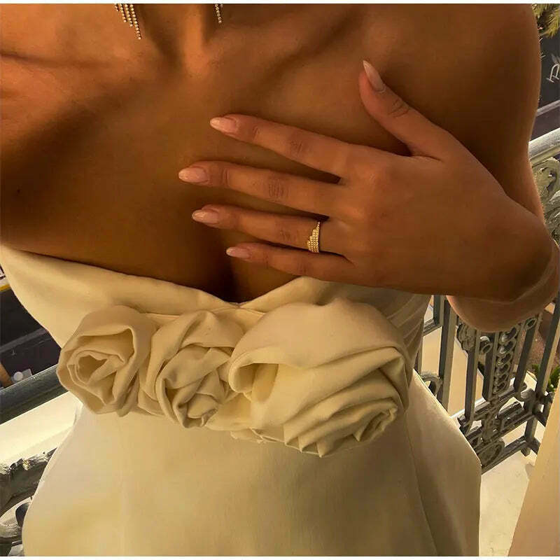 Y2K Aesthetic Back Again Strapless Mini Dress for Niche Women Fashion