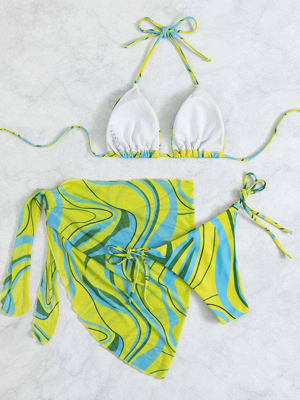 Y2K Aesthetic Backless Beach Bikini Set - Coquette Style for Women