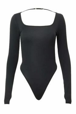 Y2K Aesthetic Backless Bodysuit: Coquette Style for Women - Grunge, Pastel Goth, and Cute Tops