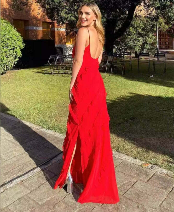 Y2K Aesthetic Backless Sling Off-Shoulder Maxi Dress for Women - Coquette & Grunge Style Fashion