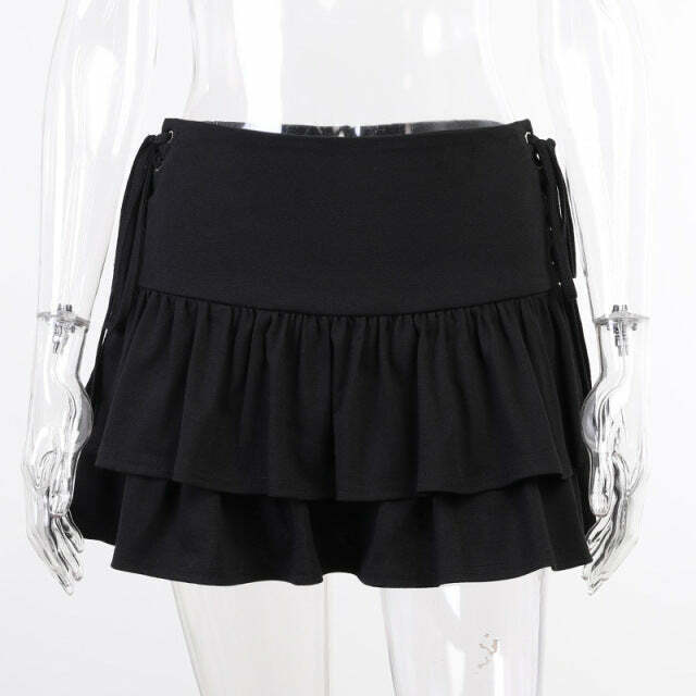 Y2K Aesthetic Bandage Mini Skirt - Coquette Style Grunge Fashion - Cute Pastel Goth Outfit