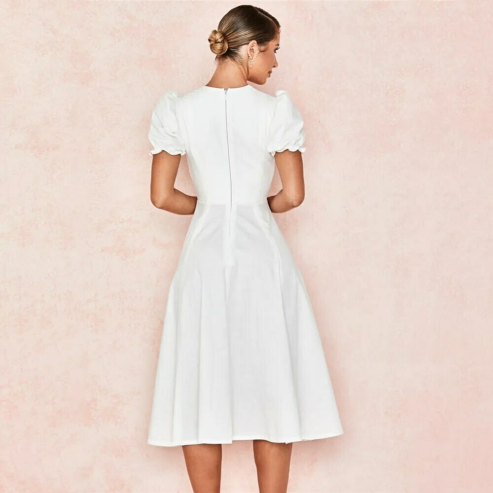 Y2K Aesthetic Bells Button Down Split Dress for Women - Coquette & Grunge Style Fashion