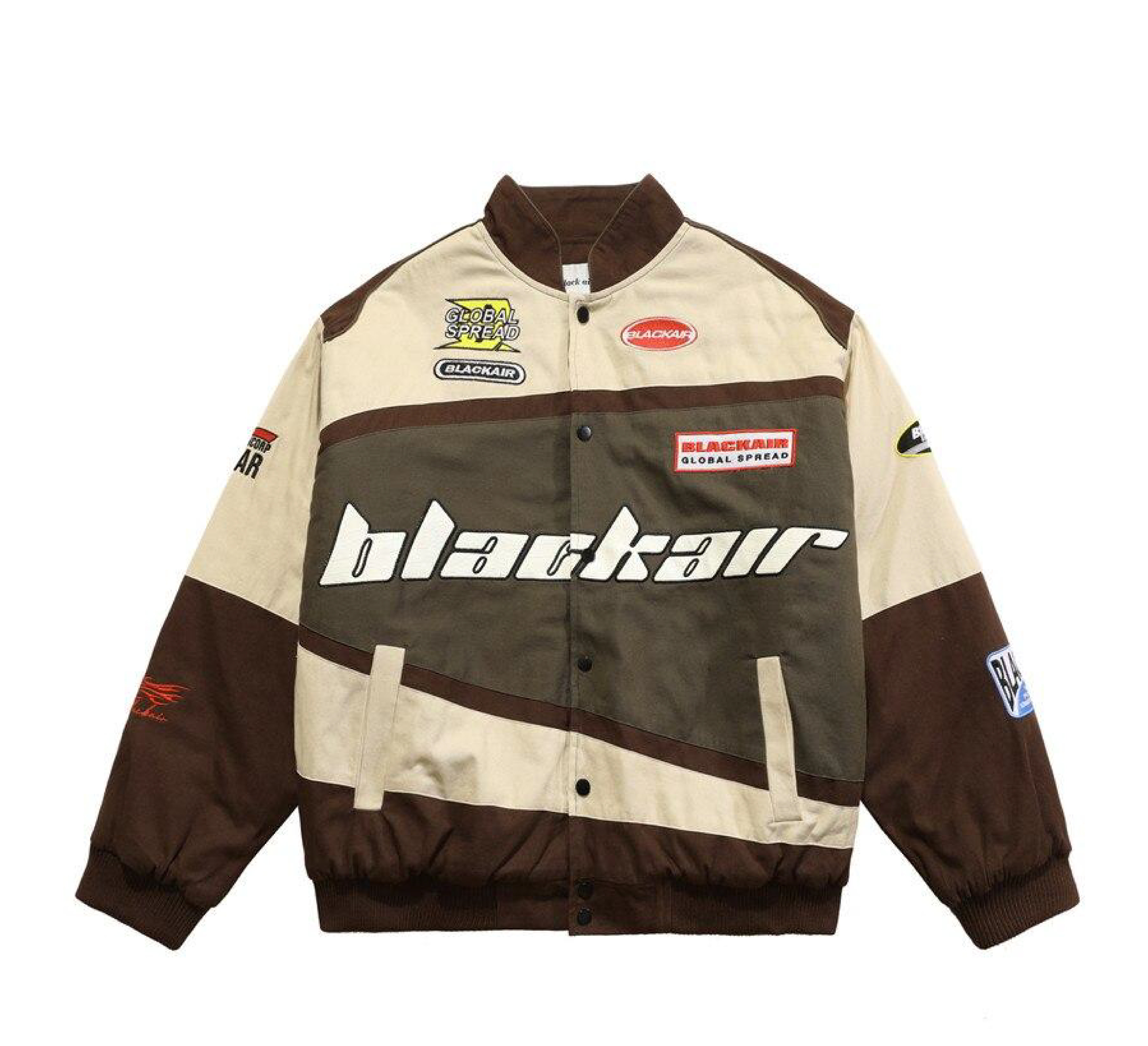 Y2K Aesthetic Black AIR Racing Jacket for Niche Women Fashion