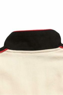 Y2K Aesthetic Black AIR Racing Jacket for Niche Women Fashion