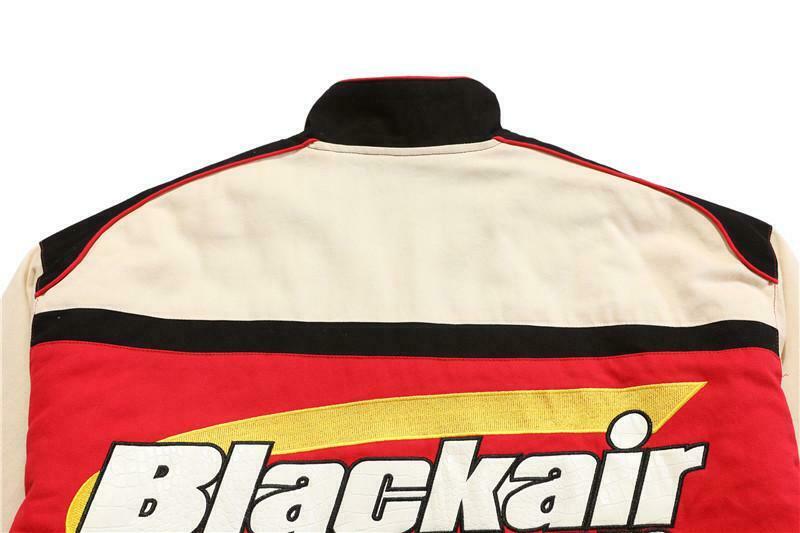 Y2K Aesthetic Black AIR Racing Jacket for Niche Women Fashion