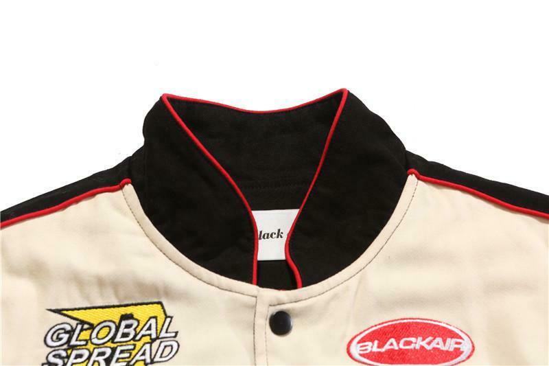 Y2K Aesthetic Black AIR Racing Jacket for Niche Women Fashion
