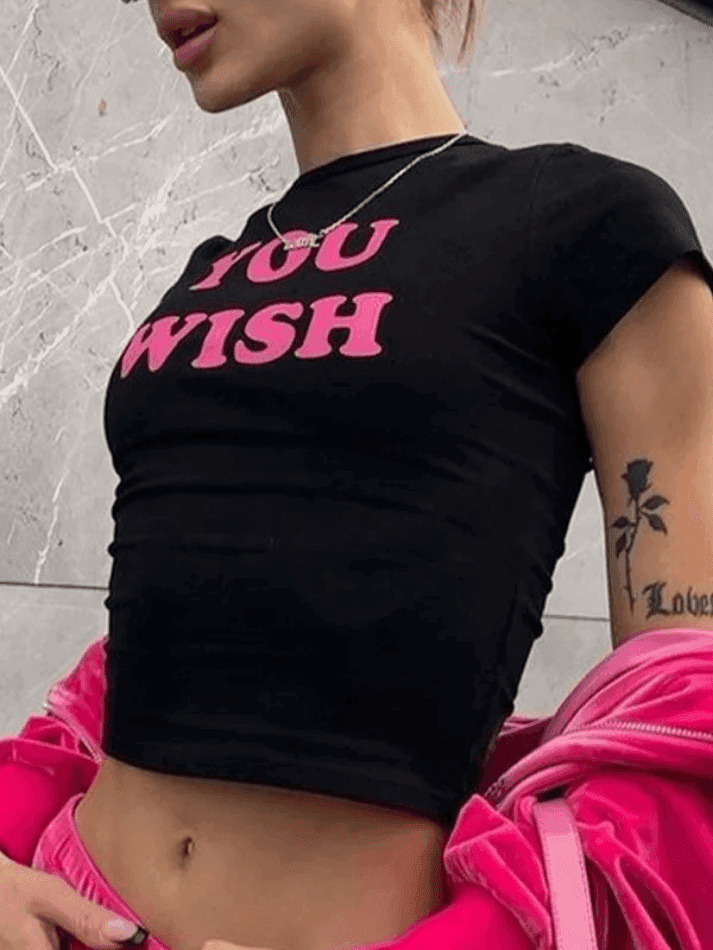 Y2K Aesthetic Black Crop Top with Coquette Style and Grunge Fashion Vibes