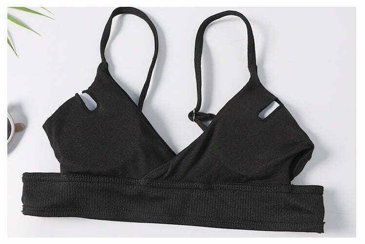 Y2K Aesthetic Black Padded Bikini Set: Coquette Style Thong Bottoms & Cute Tops for Women