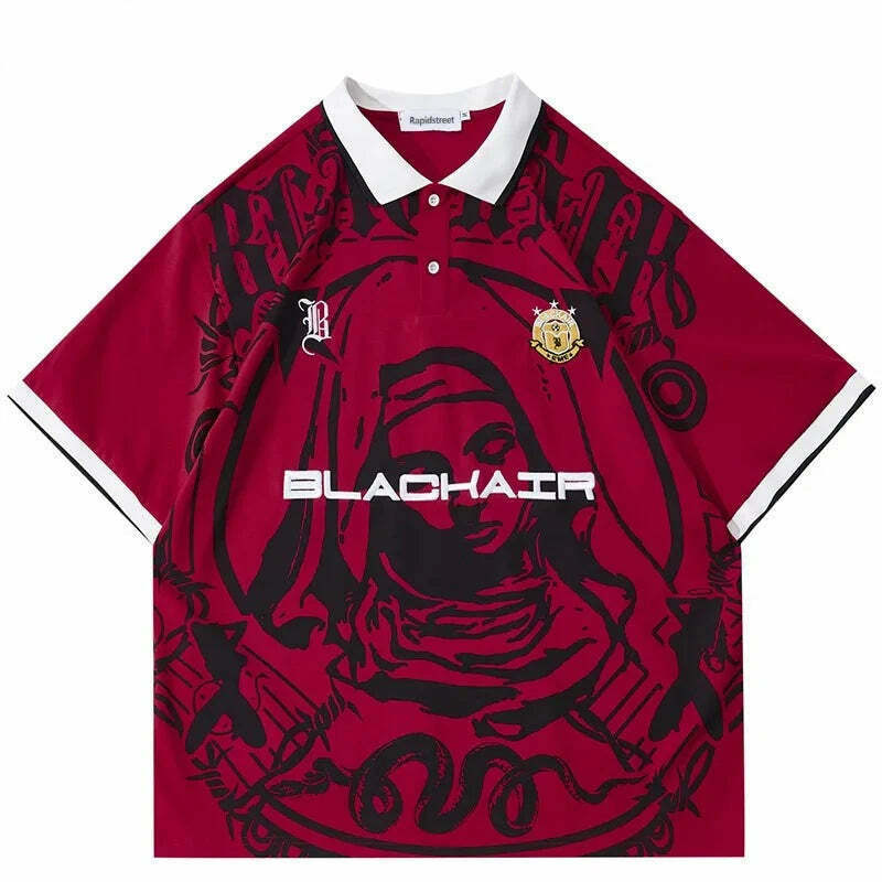Y2K Aesthetic Blackair Sports Jersey for Niche Women Fashion