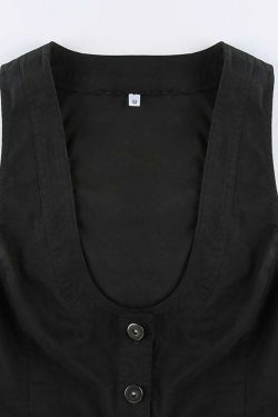 Y2K Aesthetic Button Front Corset Top - Coquette Grunge Fashion with Pastel Goth Touch