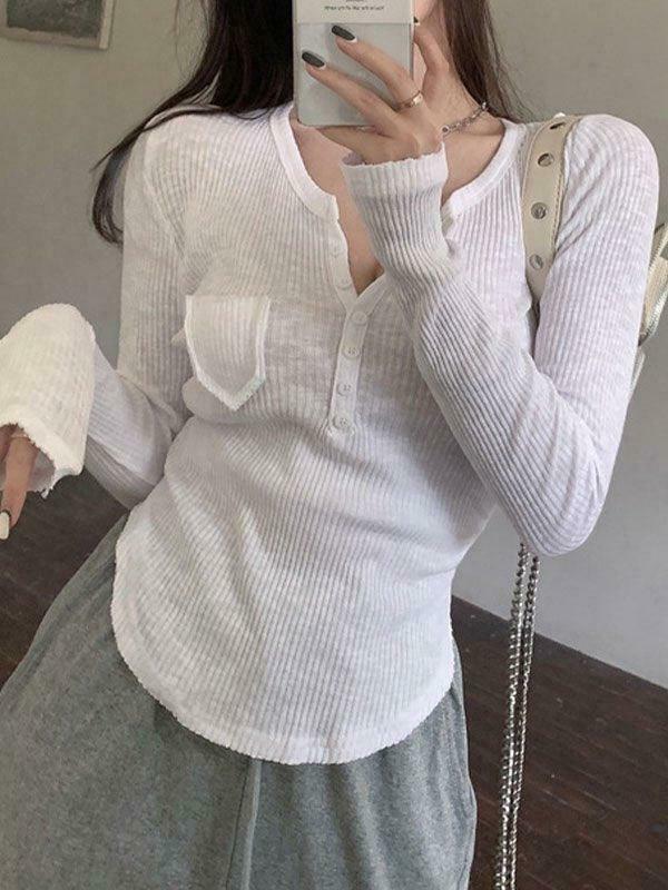 Y2K Aesthetic Button Front Crop Knit Top for Women - Coquette & Grunge Style Fashion