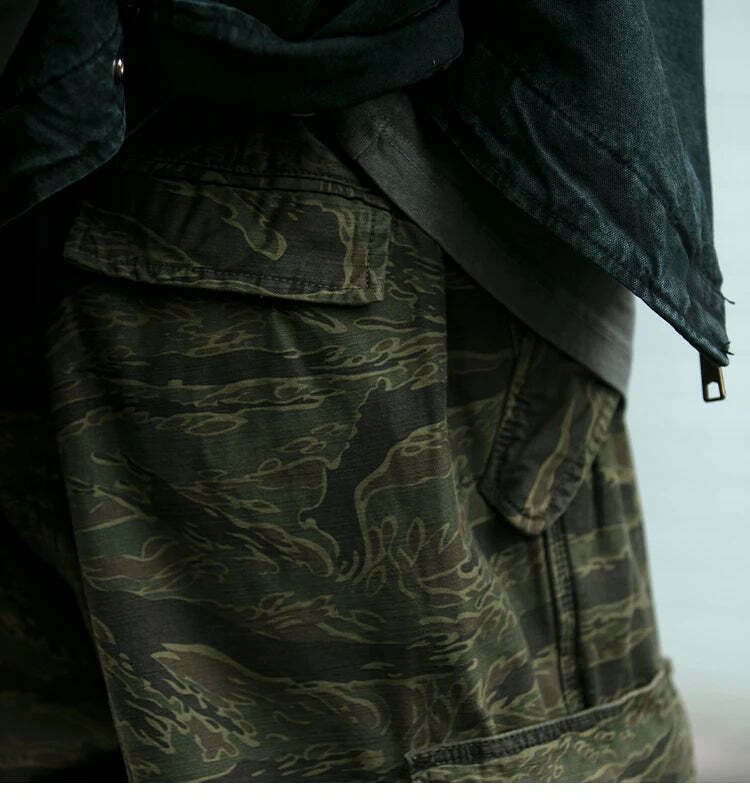 Y2K Aesthetic Camo Cargo Pants: Coquette Style Grunge Fashion for Women